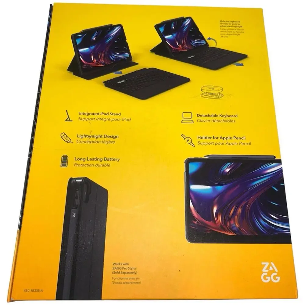 Zagg Pro Keys 2 for 2024 iPad Pro 11-inch M4 Tablet Black - New / Open Box